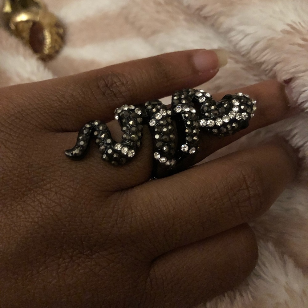 Rhinestone Snake Ring